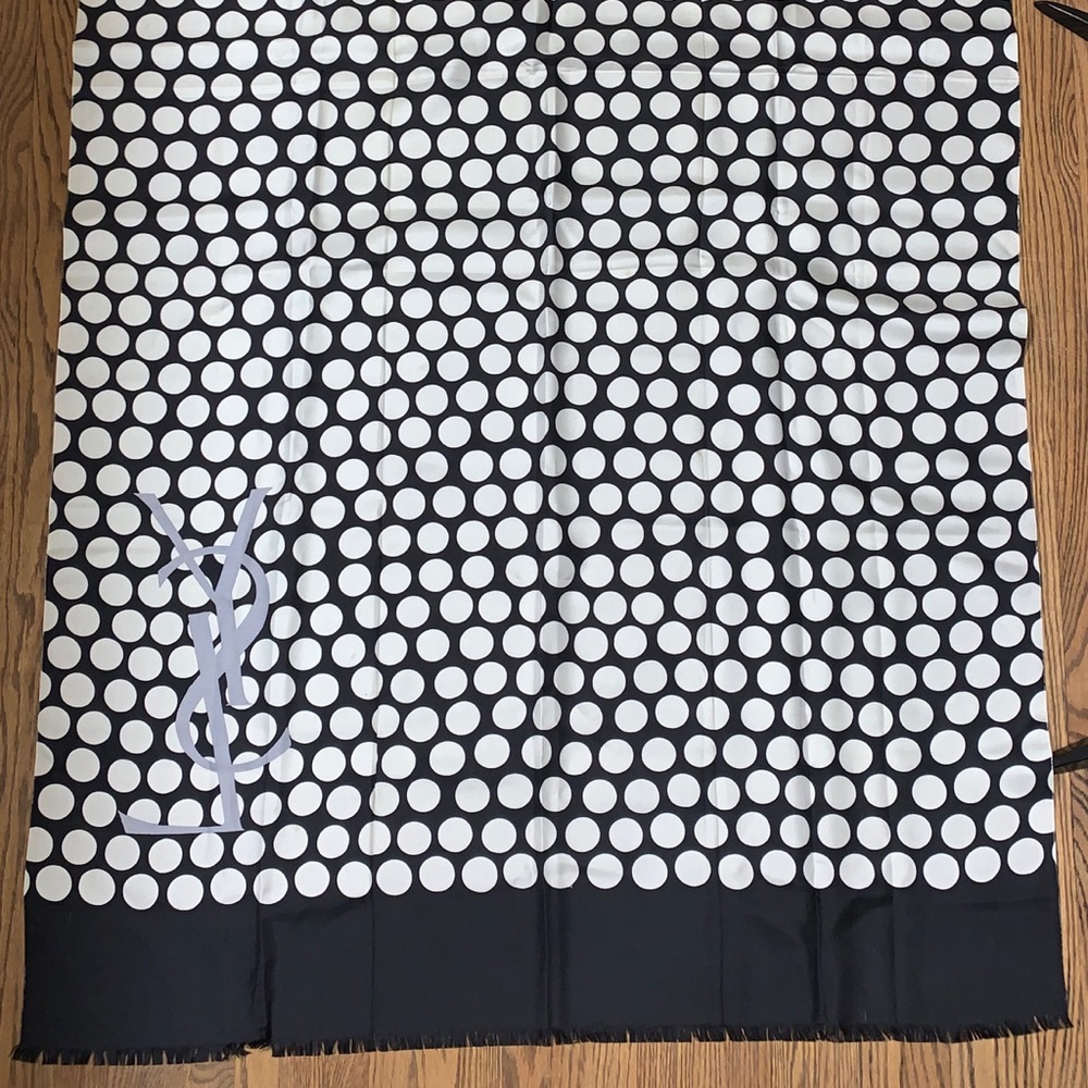 Yves Saint Laurent Vintage Large 100% Silk Scarf